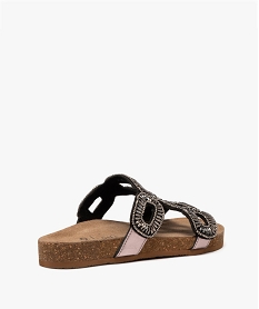 mules femme en cuir avec brides bijou fantaisie gris sandales plates et nu-piedsE484301_4