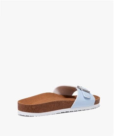 mules plates femme unies avec bride vernie a boucle bleu sandales plates et nu-piedsE484501_4