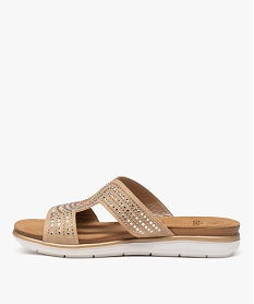 mules femme confort dessus uni avec strass et a semelle epaisse beige mules et sabotsE485601_3