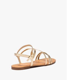 sandales femme unies a fines brides vernies et talon plat jaune sandales plates et nu-piedsE493801_4