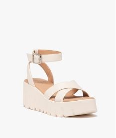 sandales a talon compense et semelle plateforme femme beige standard sandales a talonE494701_2