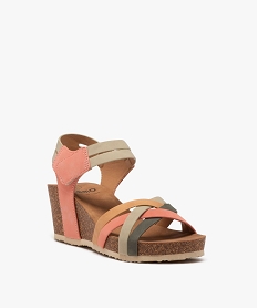 sandales femme a talon compense avec bride cheville a scratch beige sandales a talonE496601_2