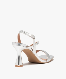 sandales femme a talon et brides metallisees gris sandales a talonE499601_4