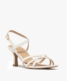 sandales femme a talon fin avec brides vernies et unies blanc sandales a talonE501501_2