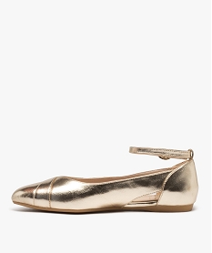 ballerines femme unies effet metallise avec bout pointu dore ballerinesE503201_3