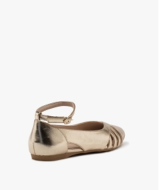 ballerines femme unies effet metallise avec bout pointu dore ballerinesE503201_4