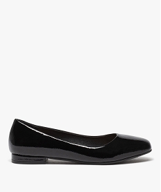 GEMO Ballerines femme unies dessus verni à bout rond noir standard