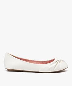 ballerines femme unies ultra-legeres a bout drape blanc ballerinesE503801_1