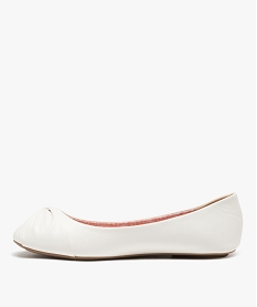 ballerines femme unies ultra-legeres a bout drape blanc ballerinesE503801_3