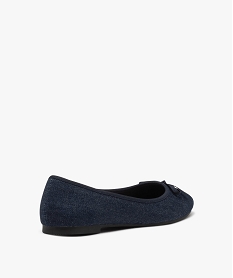 ballerines femme unies en denim avec noeud fantaisie bleu ballerinesE504401_4