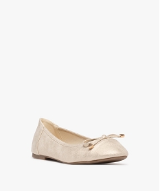 ballerines femme unies a paillettes avec noeud fantaisie dore ballerinesE504901_2