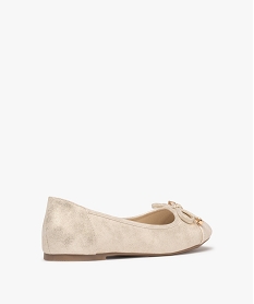 ballerines femme unies a paillettes avec noeud fantaisie dore ballerinesE504901_4