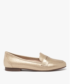 GEMO Mocassins femme unis style Penny Loafer dore