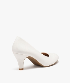 escarpins femme unis a bout rond blanc standard escarpinsE509501_4