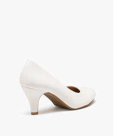 escarpins femme unis a bout rond blanc escarpinsE509501_4