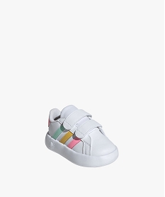 baskets bebe fille unies a double scratch avec semelle souple – adidas blanc baskets et tennisE512601_2