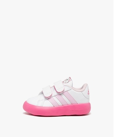 GEMO Baskets bébé fille bicolores Aristochats à double scratch avec semelle souple - Adidas blanc chine