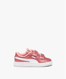 baskets fille unies a paillettes avec double scratch - puma rose basketsE513101_1