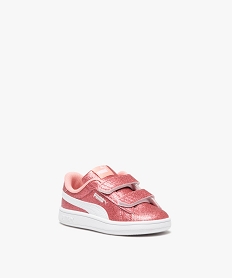 baskets fille unies a paillettes avec double scratch - puma roseE513101_2