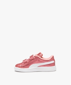 baskets fille unies a paillettes avec double scratch - puma roseE513101_3