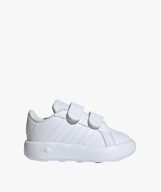 GEMO Baskets basses à scratchs et semelle bubblecomfy bébé garçon - Adidas Grand Court blanc standard