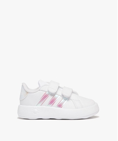 GEMO Baskets bébé fille à double scratch et semelle bubblecomfy - Adidas Grand Court blanc chine