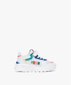 GEMO Baskets garçon en mesh et à scratch avec semelle épaisse - Puma blanc chine