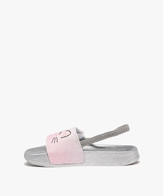 mules de piscine fille a scratch avec elastique cheville argenteE514701_3