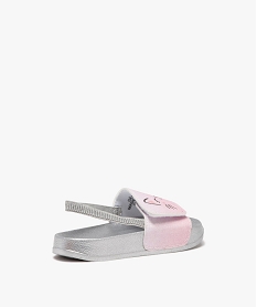 mules de piscine fille a scratch avec elastique cheville argenteE514701_4