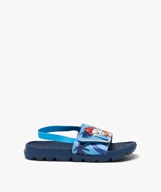 GEMO Mules de piscine garçon avec bandeau à scratch et bride talon élastique - Pat Patrouille Bleu