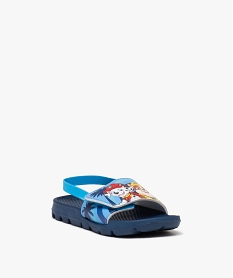 mules de piscine garcon avec bandeau a scratch et bride talon elastique - pat patrouille bleuE515001_2