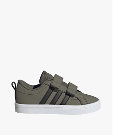 GEMO Baskets garçon à double scratch et avec bandes contrastantes - Adidas kaki standard