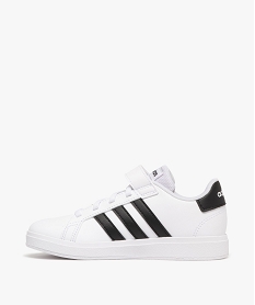 baskets garcon a scratch et lacets elastiques avec bandes laterales contrastantes - adidas blancE516401_3