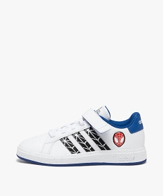 GEMO Baskets garçon à scratch et à bandes contrastantes Spiderman - Adidas blanc chine