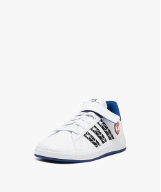 baskets garcon a scratch et a bandes contrastantes spiderman - adidas blanc baskets a scratchE516601_2