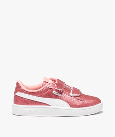 baskets fille unies a scratch avec dessus paillete - puma rose basketsE518501_1