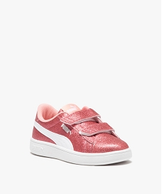 baskets fille unies a scratch avec dessus paillete - puma rose basketsE518501_2