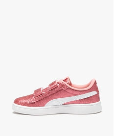 baskets fille unies a scratch avec dessus paillete - puma roseE518501_3