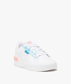 baskets filles dessus en cuir uni avec details brillants irises - puma blanc basketsE518701_2