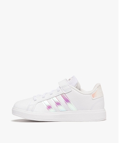 baskets fille a scratch et a bandes laterales contrastantes - adidas blancE519301_3