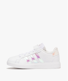 baskets a scratch fille avec bandes contrastantes - adidas grand court blanc standard basketsE519301_3