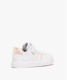 baskets fille a scratch et a bandes laterales contrastantes - adidas blancE519301_4
