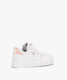 baskets fille a scratch et a bandes laterales contrastantes - adidas blanc basketsE519301_4