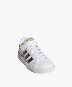 baskets fille a scratch et a bandes laterales contrastantes - adidas blancE519401_2