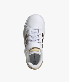 baskets fille a scratch et a bandes laterales contrastantes - adidas blancE519401_4