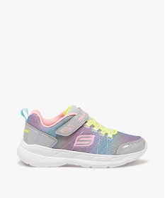 baskets pailletees a scratch et lacets satin fille - skechers multicolore basketsE519501_1