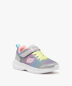 baskets pailletees a scratch et lacets satin fille - skechers gris basketsE519501_2