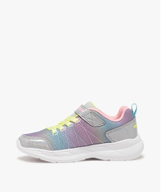 baskets pailletees a scratch et lacets satin fille - skechers gris basketsE519501_3