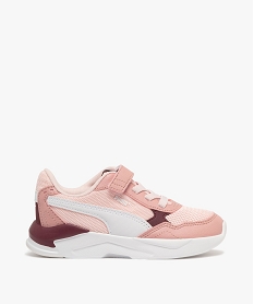 GEMO Baskets fille running en mesh à scratch avec semelle épaisse Rose