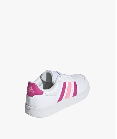 baskets fille a scratch et a lacets avec bandes contrastantes - adidas blancE520201_3